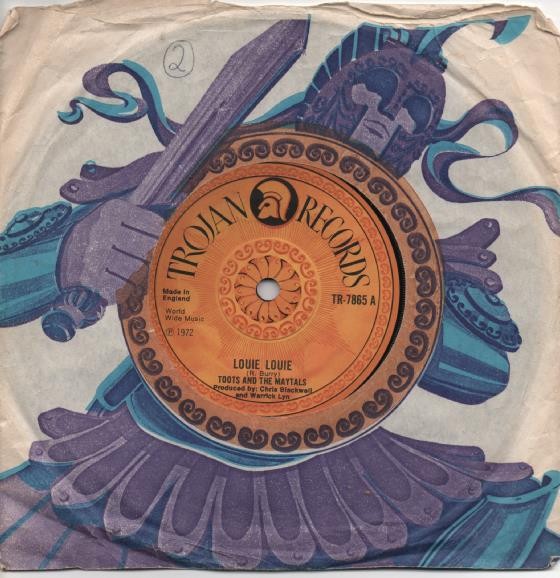 英7” Toots &amp; The Maytals Louie Louie / Pressure Drop 72 TR7865 Trojan Records /00080 7