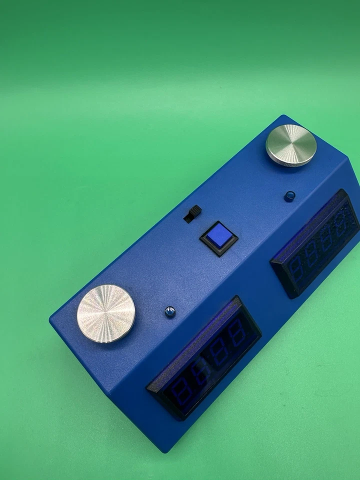 Reloj Juego Ajedrez Vintage ZMF-II Azul con LED Rojo, Funciona Perfecto Foto 3 de 4