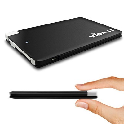 Kreditkarten Kleine Power Bank USB Akku Ladegerät MicroUSB Lade Kabel Für Handy