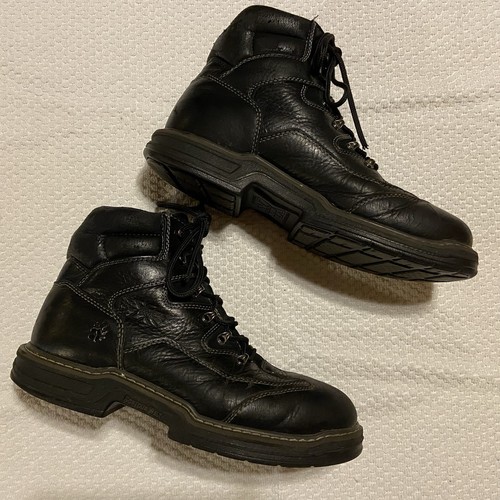 Men’s Wolverine MultiShox Flex Toe Black Leather Boots Size 10.5