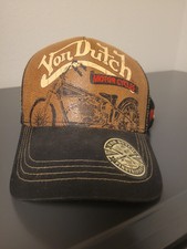 Von Dutch Motorcycles Leather and Mesh Snapba...