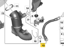 BMW X3 M X4 X5 X6 G01 G02 G05 G06 G07 G11 G12 G14 G15 3.0D Engine  Breather PIPE