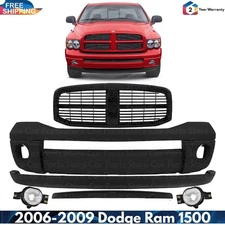 Front Bumper Cover Paintable & Grille Assembly For 2006-2009 Dodge Ram 1500
