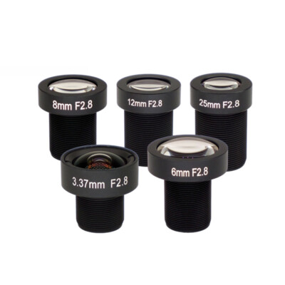 M12 Mount industrial camera lens S-Mount 5MP 3.37 6mm 8mm 12mm 16mm 25mm 1/1.8 ''