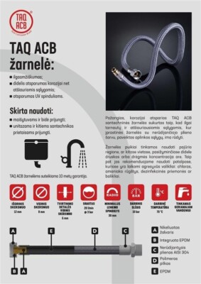 Mischer Schlauch Tucai S.A. Taq Acb, M10 (50 Mm)/V1/2'', 80 Cm