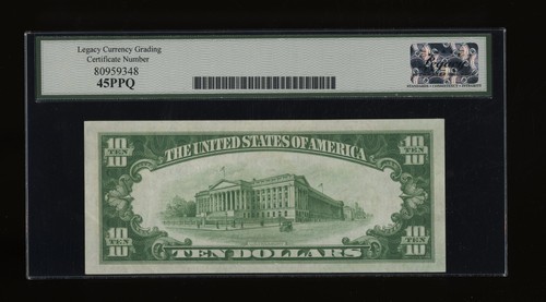 DBR 1928-A $10 Chicago Numeral Fr. 2001-G Legacy 45 PPQ Serial G12088770A - Picture 2 of 2