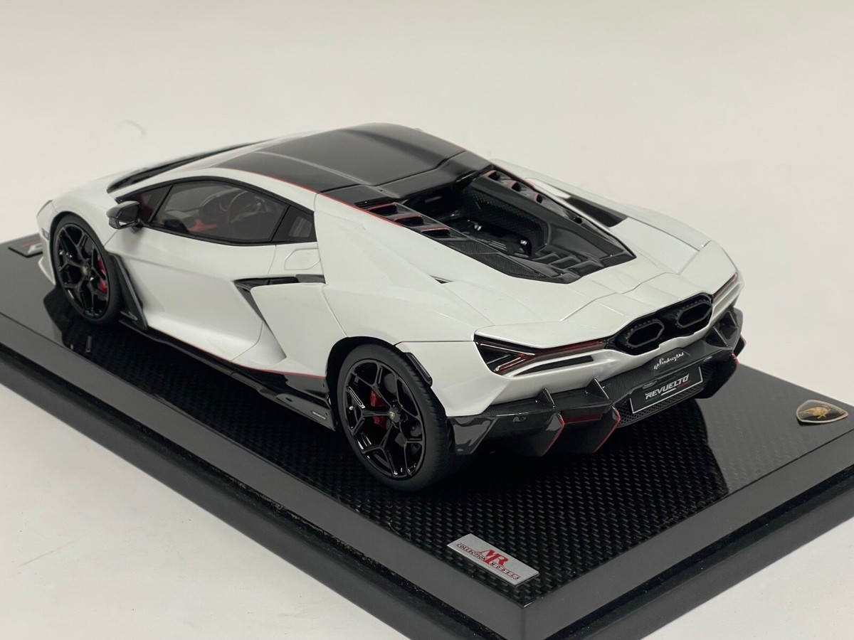 1/18 MR Collection Lamborghini Revuelto in Siderale White Red
