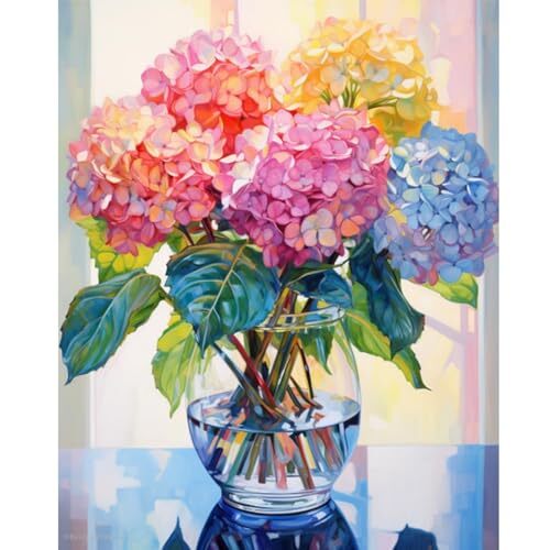 Hydrangea Diamond Painting Kits for Adults-Flowers Diamond 12x16inch flowers - Picture 1 of 6