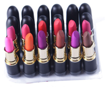 Romantic Bear Matte Color Lipstick 12 Colors Long Lasting Make Up Waterproof