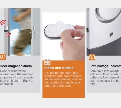 2 PCK WIRELESS HOME WINDOW DOOR BURGLAR SECURITY ALARM SYSTEM MAGNETIC SENSOR - Picture 5 of 5