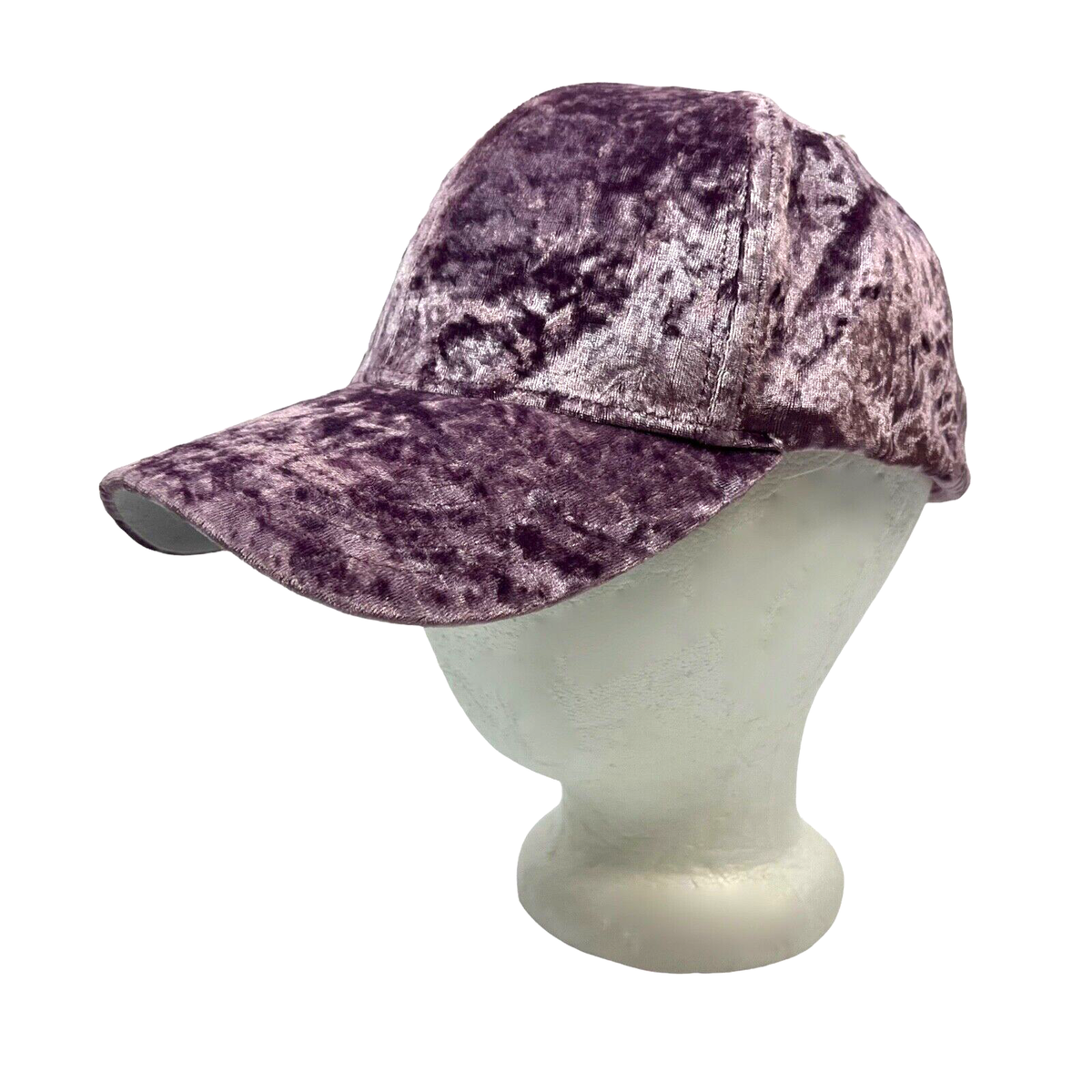Crushed Velvet Hat ZOWYA Womens Baseball Cap Hook and Loop