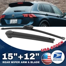 New Rear Windshield Back Wiper Arm Blade Set 15"+12" OEM Replacement All Season