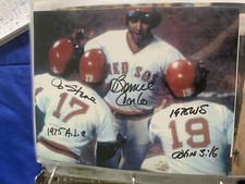 Bernie Carbo personalized autographed 8 x 10 RED SOX photo with inscriptions