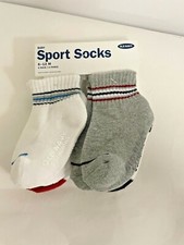 Old Navy Unisex 6-12 M 4 PACK Toddler  Baby Grip Sport Sock