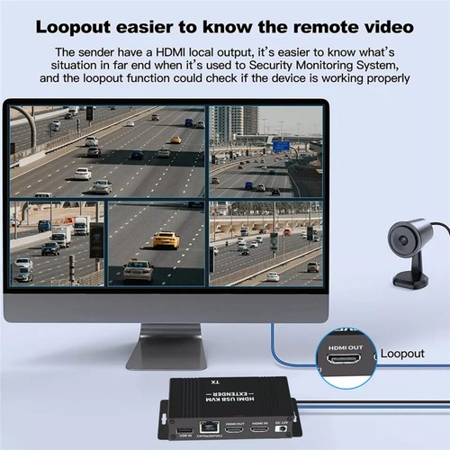 60M HDMI KVM Extender Over Ethernet Cat5e/6 HDMI USB RJ45 Extender For Display - Photo 10/15