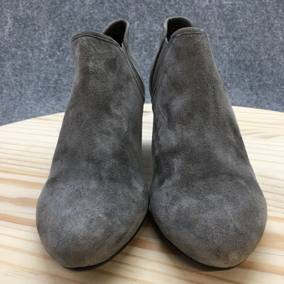 Vaneli Botas Mujer 9 M Judy Botines Tacones Bloque Sin Cordones Cuero Gris Foto 4 de 4