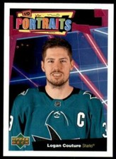 2020-21 UD Series 1 Portraits #P-26 Logan Couture - San Jose Sharks