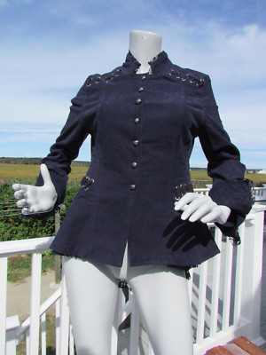 NEW S PYRAMID COLLECTION riding jacket Victorian steampunk blue