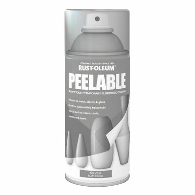 Rustoleum Peel Coat leicht abziehbarer Sprühlack 150ml weich gummiert silber matt