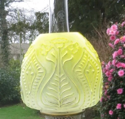 Superb Victorian Antique Veritas Beehive Rare Yellow Duplex Oil Lamp Shade - Picture 12 of 12