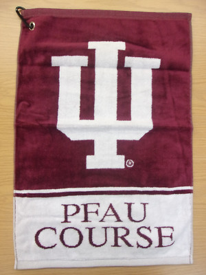 Ahead NCAA Indiana Hoosiers The PFAU Course Golf Towel W/ Carabiner Clip NEW USA