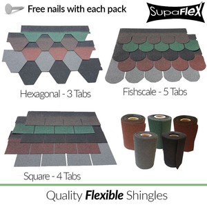 Roofing Felt Shingles | Shed Roof Tiles | Square,Fishscale 