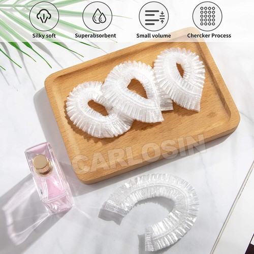 100X Shower Cap Clear Plastic womens Men Kids Hair Cover Waterproof - Picture 8 of 9