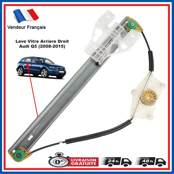 Auftrieb Glas -Heber Eis Hinten Rechts Passagier FüR Audi Q5 8R0839462 8K0959812-image