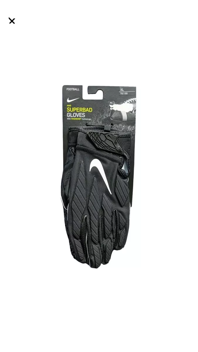 NIKE SUPERBAD MAGNIGRIP LAS VEGAS RAIDERS FOOTBALL GLOVES CK2215-091 Men’s XL