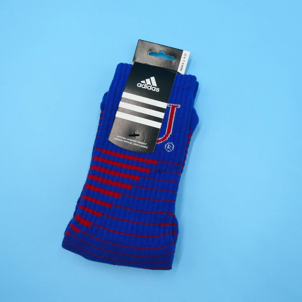 Kentucky Wildcats Crew Socks Mens Large Sz 9 - 11 Adidas NCAA Blue Mid Y2K New - Image 2 of 3