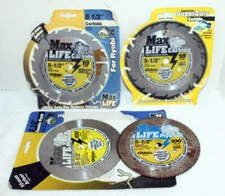 4 Oldham Max Life 5-1/2" Circular Saw Blades ~ 2- 18 Tooth Carbide 2- 100 Tooth
