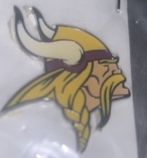 MINNESOTA VIKINGS LOGO STICKY BACK PIN BRAND NEW SEALED OFFICIAL NFL PRODUCT