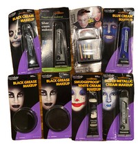 Lot 8 New Assorted Halloween Make Ups Costume Mrs. Dracula Vampire Grease Blue
