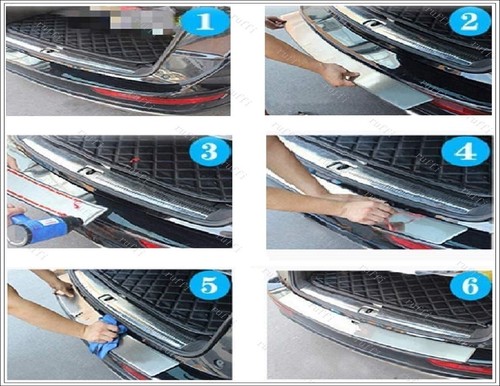 Protector de parachoques trasero cromado GLOSSY S.STEEL PARA RENAULT GRAND SCENIC IV 2016-UP - Imagen 9 de 9