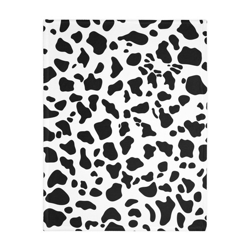 Double Sided Highland Cow floral pattern and Cow Print Blanket - Picture 4 of 8