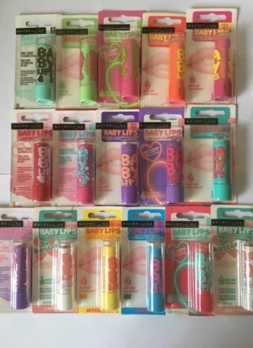 3 x MAYBELLINE BABY LIPS LIP BALM - MIXED SHADES
