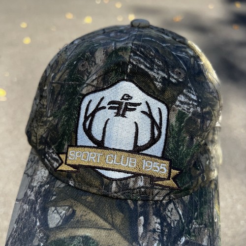 Sport Club 1955 w Antler Patch & Winchester on Camouflage Hat Cap Strap Buckle - Picture 2 of 9