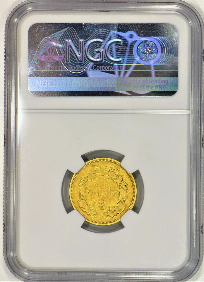 1854-O Gold $3 NGC Fine Details; Big Easy Three! - Image 2 of 4