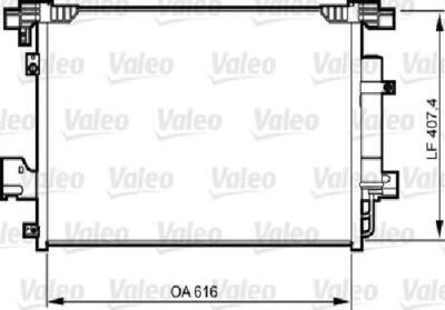 Original VALEO Kondensator Klimaanlage 814315 für Citroën Mitsubishi Peugeot