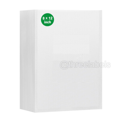8'' x 12'' Quart Vacuum Sealer Embossed Bags Kitchen Food Saver Storage Bag 4 Mil