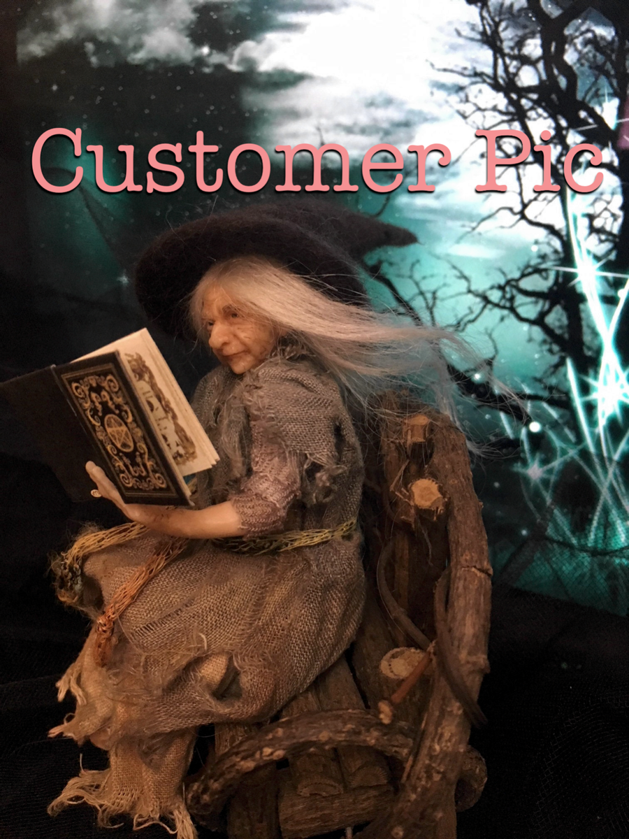 Libro Degli Incantesimi Delle Streghe Per La Casa Delle Bambole, Miniatura In Scala 1/12: Nuove Dimensioni Più Grandi! - Italia - Foto 8