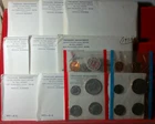 9 Set Lot of 1971 PDS Mint Uncirculated Sets Original Envelopes