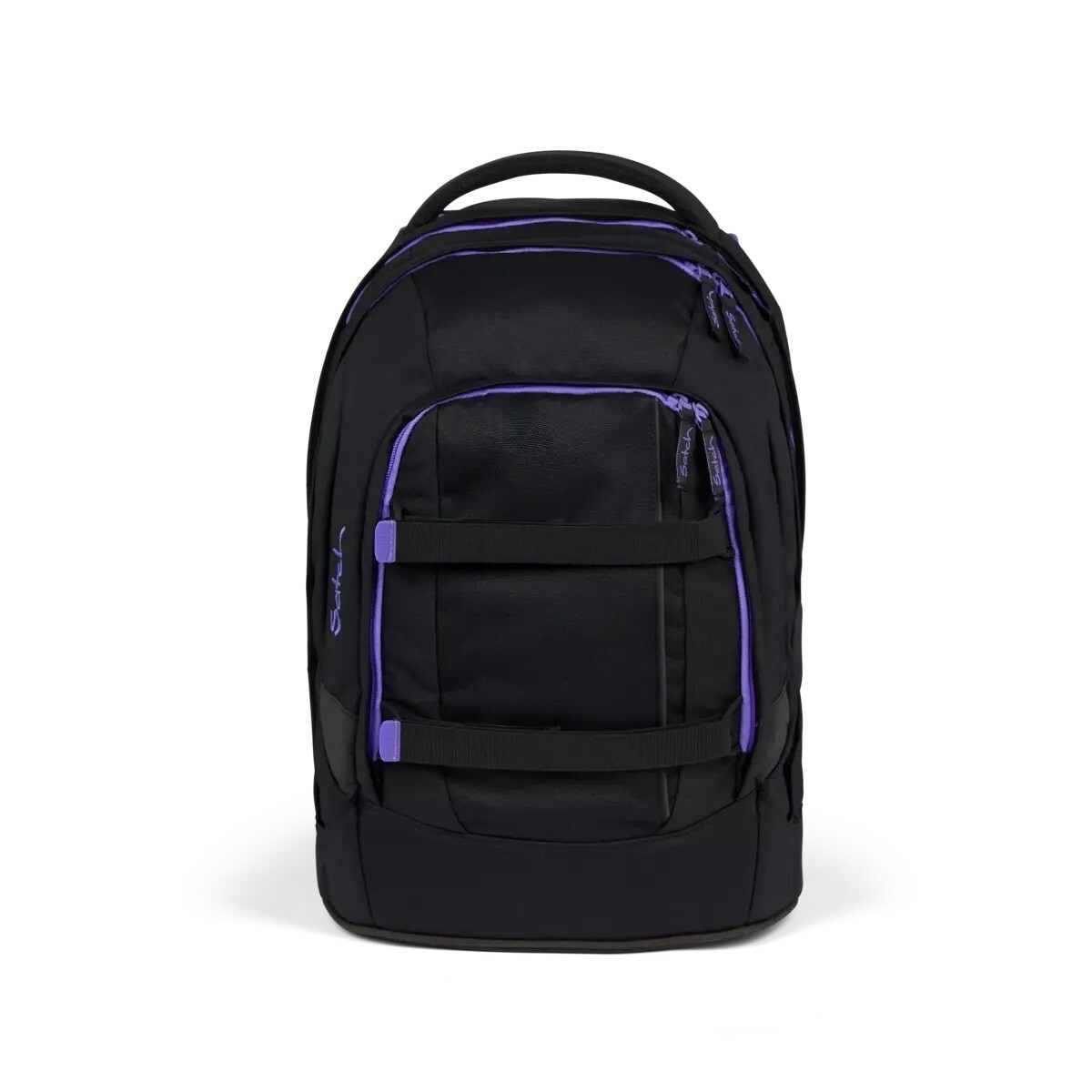 ZAINO scuola SATCH PACK ergonomico NERO materiale riciclato PURPLE PHANTOM