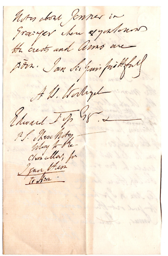 Humphrey William Woolrych Signed Letter 1860 Autographed / Legal Writer - Photo 2/2