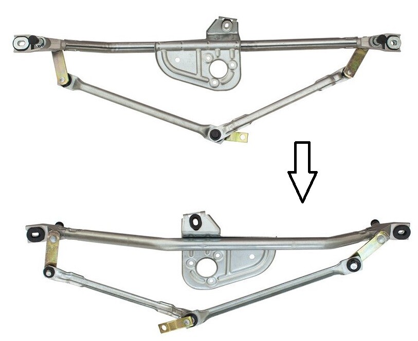 Mécanisme d'essuie-glace Skoda Superb I 2001-2008 tringlerie de rechange 8D1955603A avant