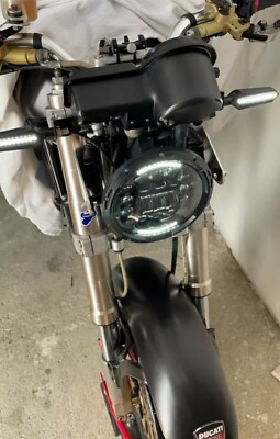 7'' MOTORRAD LED SCHEINWERFER FÜR DUCATI MONSTER 600 620 695 6500K 90W HORNET BMW RACER KTM