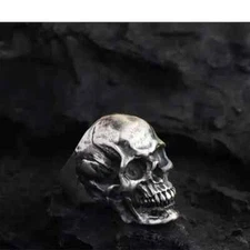 Men's Gothic Skull Ring Stainless Steel Unique Biker Punk Retro Biker Motorcycle