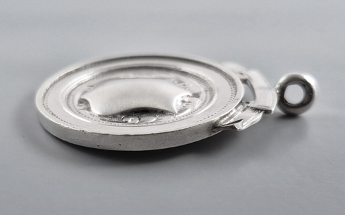 ANTIQUE STERLING SILVER POCKET WATCH FOB MEDAL HALLMARK BIRMINGHAM 1928 - Picture 24 of 24