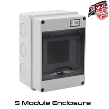 DIN Rail Enclosure IP65 Box Weatherproof Consumer Units Switches 5 Module *UK*