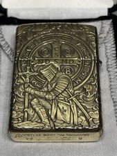 Rare Zippo Lights Armor 4-side Constantine In Velvet Box Rare Zippo Lights Armor 4-side Constantine In Velvet Box